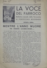 La Voce del parroco : bollettino mensile della Parrocchia di Pontecchio Bolognese
