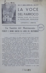 La Voce del parroco : bollettino mensile della Parrocchia di Pontecchio Bolognese