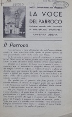 La Voce del parroco : bollettino mensile della Parrocchia di Pontecchio Bolognese