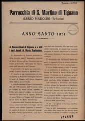 Anno Santo 1951. Parrocchia di S. Martino di Tignano