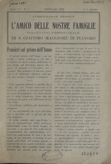 L'amico delle nostre famiglie : bollettino parrocchiale di S. Giacomo Maggiore di Pianoro : pubblicazione mensile