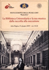 La Biblioteca Universitaria e la sua musica: dalla raccolta alla esecuzione