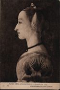 PIERO DELLA FRANCESCA. - Portrait of a Lady. 39 LL. THE NATIONAL GALLERY (LONDON