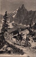 J.J. 7817 Chamonix - Route du Montanvert et l'Aiguille du Dru