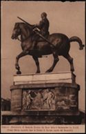 Padova - Monumento al Generale Erasmo da Narni detto Il Gattamelata (m. 14,43) Prima Statua equestre fusa in bronzo in Europa (opera del Donatello)