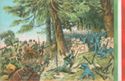 24 luglio 1915: un reparto di fanteria, dopo accanito combattimento, si precipita sul nemico facendo 3200 prigionieri ed impossessandosi dell'orlo della conca di S. Michele sul Carso