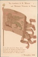 La bandiera di S. Marco sul palazzo Venezia in Roma: 1 novembre 1916