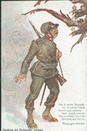Cartolina del richiamato italiano: Campagna 1915-1917