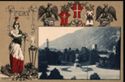Trento, Piazza  Dante col Monumento e Giardino pubblico