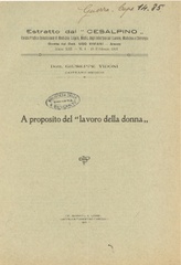 A proposito del lavoro della donna
