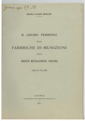 Il lavoro femminile nelle fabbriche di munizioni della società metallurgica italiana