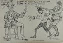 [Caricatura settimanale de La Campana raffigurante Thomas Woodrow Wilson e Carlo 1. d'Austria]