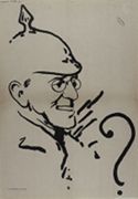 [Caricatura di Thomas Woodrow Wilson, Presidente degli Stati Uniti d'America, che indossa un elmetto tedesco]
