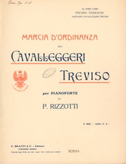 Marcia d'ordinanza dei cavalleggeri Treviso per pianoforte
