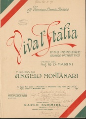 Viva l'Italia : inno popolare storico-patriottico