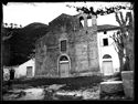 La facciata della chiesa di San Lorenzo di Panico prima dei restauri eseguiti tra il 1892 e il 1897: pieve di Panico, Marzabotto