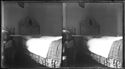 Guido Guerrini sotto le coperte nella sua camera da letto nella villa di Gaibola, detta la Vigna: Bologna