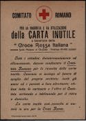 COMITATO ROMANO PER LA RACCOLTA E LA UTILIZZAZIONE della CARTA INUTILE a beneficio della "Croce Rossa Italiana"