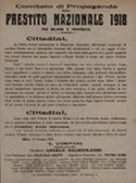 Comitato di Propaganda DEL PRESTITO NAZIONALE 1918 PER MILANO E PROVINCIA