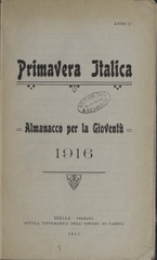 Primavera italica : almanacco per la gioventù : anno 1. (1916)