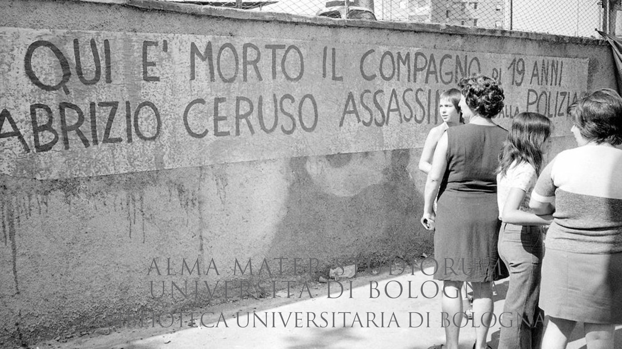 1974: San Basilio il giorno dopo l'uccisione di Fabrizio Ceruso. Roma, 9.9.1974
