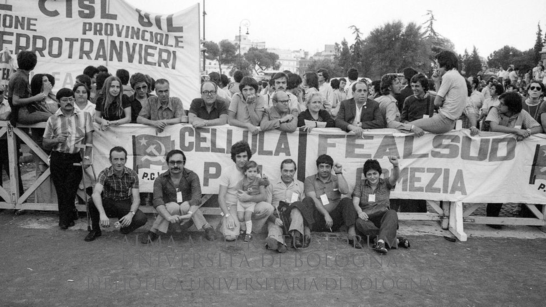 1975: Manifestazione contro il regime dittatoriale spagnolo indetta dai sindacati. Roma, 2.10.1975
