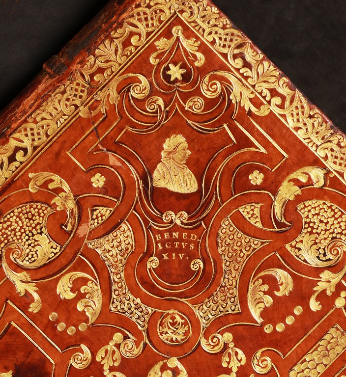 Dettaglio dalla legatura del volume BUB Raro E 5