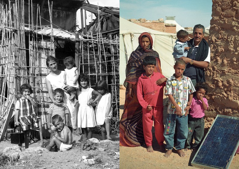 Ph. Rodrigo Pais | Baraccati di Viale Trastevere, Roma, luglio 1966 - Ph. Luciano Nadalini | Campo profughi Sahrawi a Tindouf, Algeria, 1997 Ph. Rodrigo Pais | Baraccati di Viale Trastevere, Roma, luglio 1966 - Ph. Luciano Nadalini | Campo profughi Sahrawi a Tindouf, Algeria, 1997
