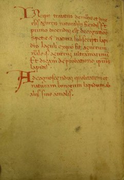 Incipit del ms. 2861 Manoscritto bolognese
