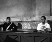 Alberto Sordi durante le riprese del film «Una vita difficile». Roma, 22.9.1961