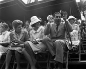 Alberto Sordi e Gianna Maria Canale a Piazza di Siena durante le riprese del film «Il boom». Roma, 20.5.1963