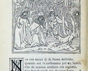 Canto decimoterzo. Incisione edizione veneta del 1491 di Bernardino Benali e Matthio da Parma