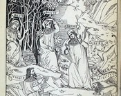 Inferno, canto 2. Incisione edizione veneta del 1491 di Bernardino Benali e Matthio da Parma