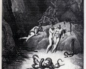 La metamorfosi dei ladri in serpenti. Gustave Doré (1832-1883)