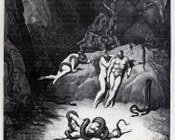La metamorfosi dei ladri in serpenti. Gustave Doré (1832-1883)