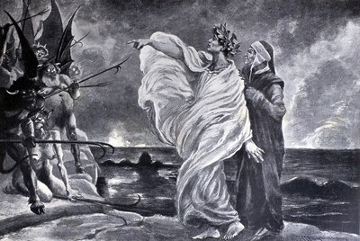 La Divina Commedia di Dante Alighieri novamente illustrata da artisti italiani, a cura di Vittorio Alinari. Firenze, F.lli Alinari, 1902. La pubblicazione e arricchita da ben 388 fotoincisioni fra testate, finalini e tavole, che riproducono le opere degli artisti partecipanti al concorso bandito a Firenze nell'anno 1900 da Vittorio Alinari per l'illustrazione del poema di Dante.