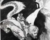 Gerione di Luigi Markò (sec. XX) tratta da L’Emporium, aprile 1922