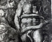 Minosse, particolare del Giudizio Universale di Michelangelo (1475-1564). Cappella Sistina, Palazzo Vaticano