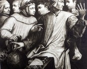 Dante, Cavalcanti, Petrarca, Boccaccio, Guittone D’Arezzo e Cino da Pistoia. Giorgio Vasari. 1511-1574