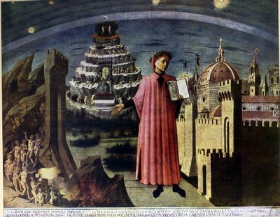 La Divina Commedia di Dante Alighieri. Esposizione, testo e varianti di edizioni e codici insigni a cura di Nicola Zingarelli. Tavole illustrative da opere antiche e moderne ordinate e commentate da Paolo D'Ancona. Bergamo, 1934
