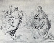 Beatrice e Pietro (Par. XXIV). Karl Muller (sec. XIX)