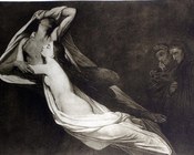 Paolo e Francesca. Ary Scheffer (1795-1858). Parigi, Museo del Lussemburgo