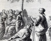 Risveglio i Dante tra Beatrice e Matelda (Pur. XXXII). M. A. Schiavonio ( Venezia, Ed. Zatta, 1757