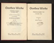 Johann Wolfgang Goethe, Italienische Reise, vol. 25, a cura di Wilhelm Niemeyer, in Goethes Werke: vollständige Ausgabe in vierzig Teilen, auf Grund der Hempelschen Ausgabe, a cura di Karl Alt e Emil Ermatinger, Berlin, Bong, s.d., 40 Voll. Frontespizio