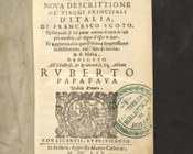Franz Schott, Itinerario overo nuova descrittione de’ viaggi principali d’Italia, Padova, Matteo Cadorino, 1654, vol. 1. Frontespizio