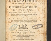 Johann Jacob Ferber, Lettres sur la mineralogie et sur divers autres objets de l’histoire naturelle de l’Italie…, Strasbourg, Johann Heinrich Heitz, 1776. Frontespizio
