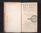 Jean Baptiste Labat, Voyages du p. Labat de l’Ordre des FF. Precheurs, en Espagne et en Italie, Paris, Jean-Baptiste Delespine, 1730, vol. 2. Frontespizio