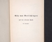 Johann Wolfgang Goethe, Götz von Berlichingen mit der eisernen Hand. Ein Schauspiel, vol. 3, in Goethes Werke, a cura di Heinrich Kurz, Leipzig, Verlag des bibliographischen Instituts, [1868].