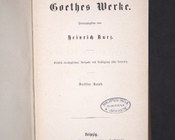 Johann Wolfgang Goethe, Götz von Berlichingen mit der eisernen Hand. Ein Schauspiel, vol. 3, in Goethes Werke, a cura di Heinrich Kurz, Leipzig, Verlag des bibliographischen Instituts, [1868]. Frontespizio