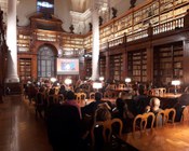 Aula Magna della Biblioteca Universitaria di Bologna: inaugurazione della mostra "L'oro dei filosofi"